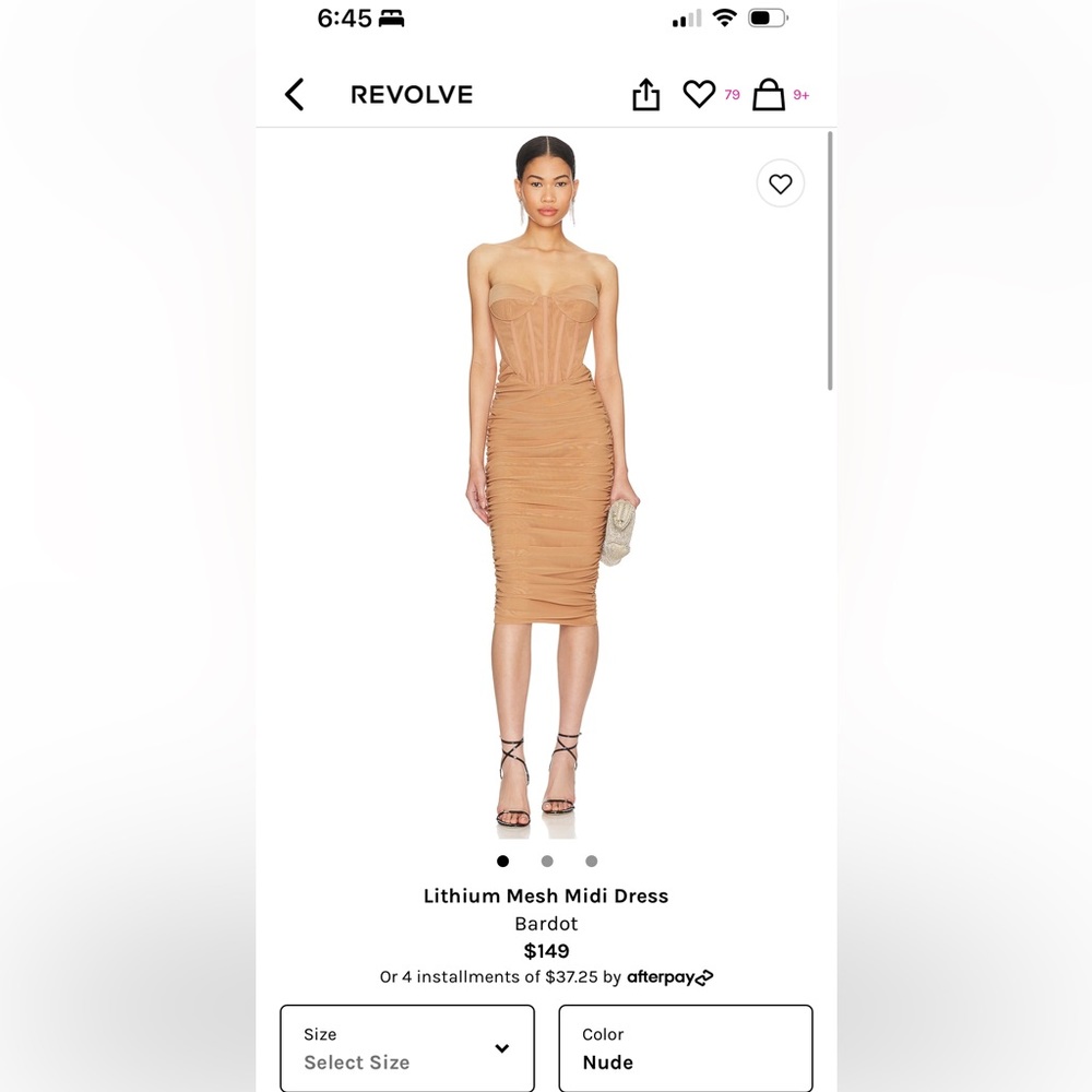 Bardot midi dress